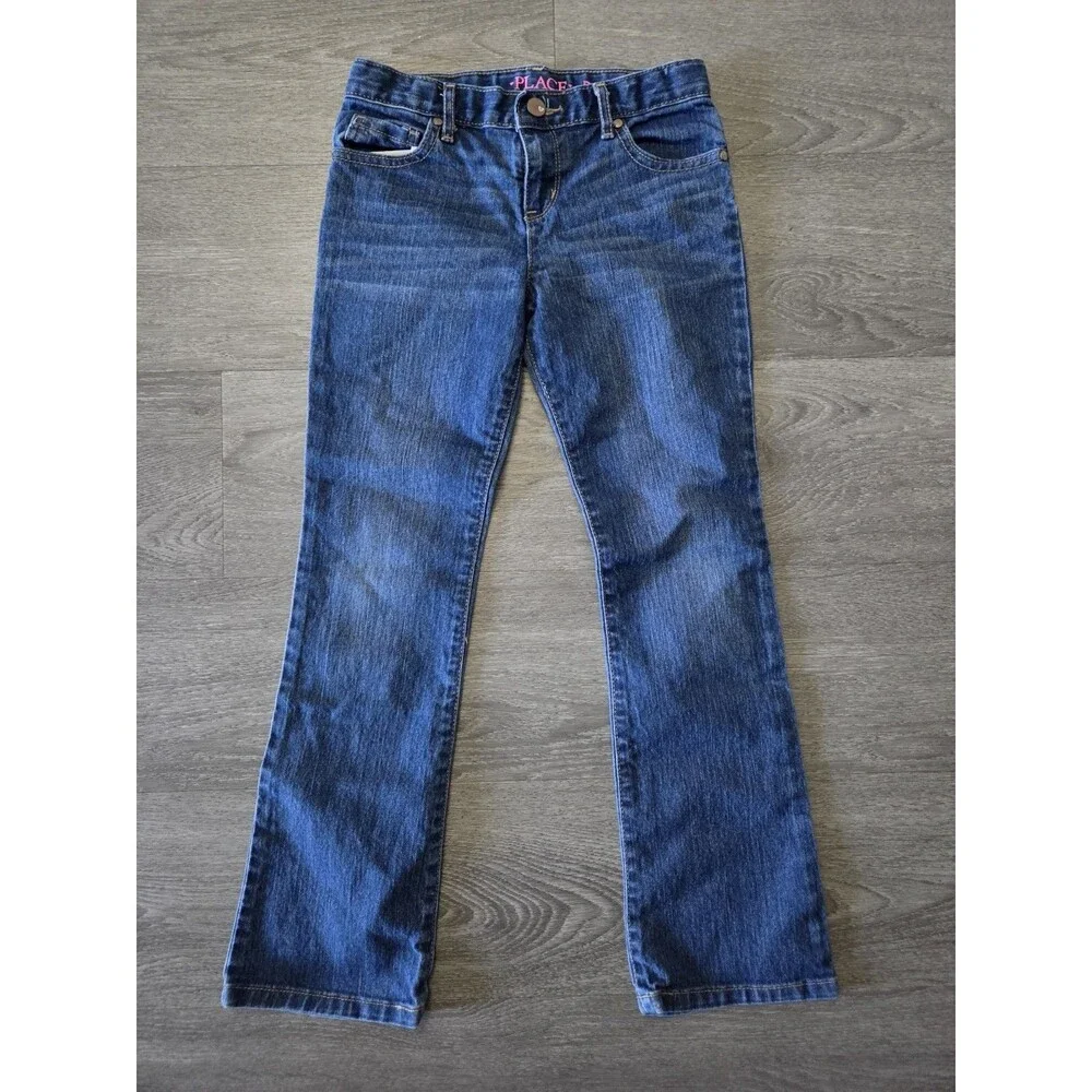 The Children's Place Bootcut Jeans Girls Size 10 Blue Stretch Denim